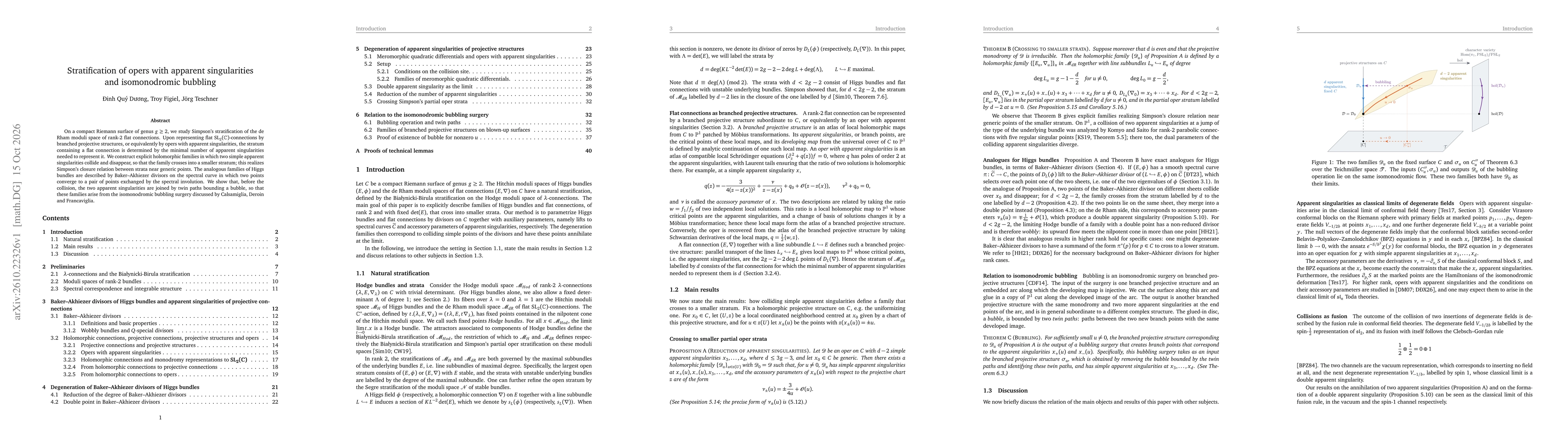 Thumbnail for Stratification of opers with apparent singularities and isomonodromic bubbling