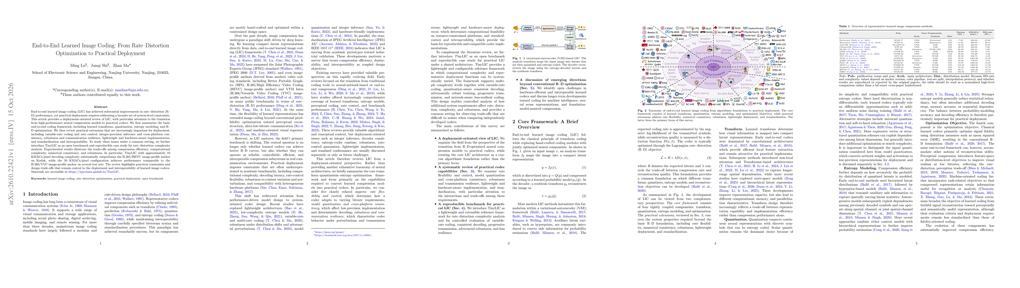 Thumbnail for End-to-End Learned Image Coding: From Rate-Distortion Optimization to Practical Deployment