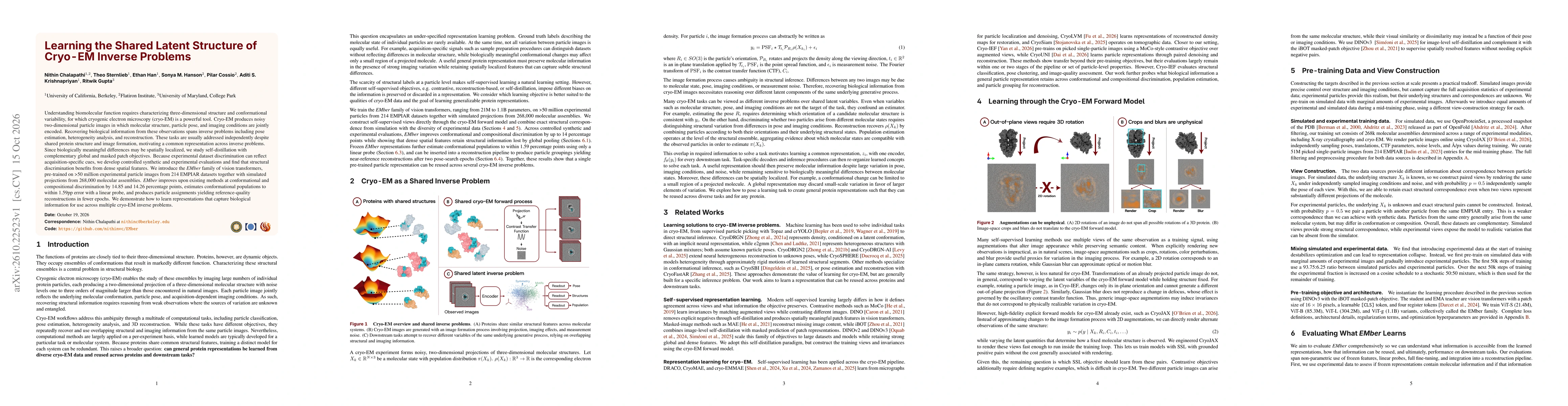 Thumbnail for Learning the Shared Latent Structure of Cryo-EM Inverse Problems