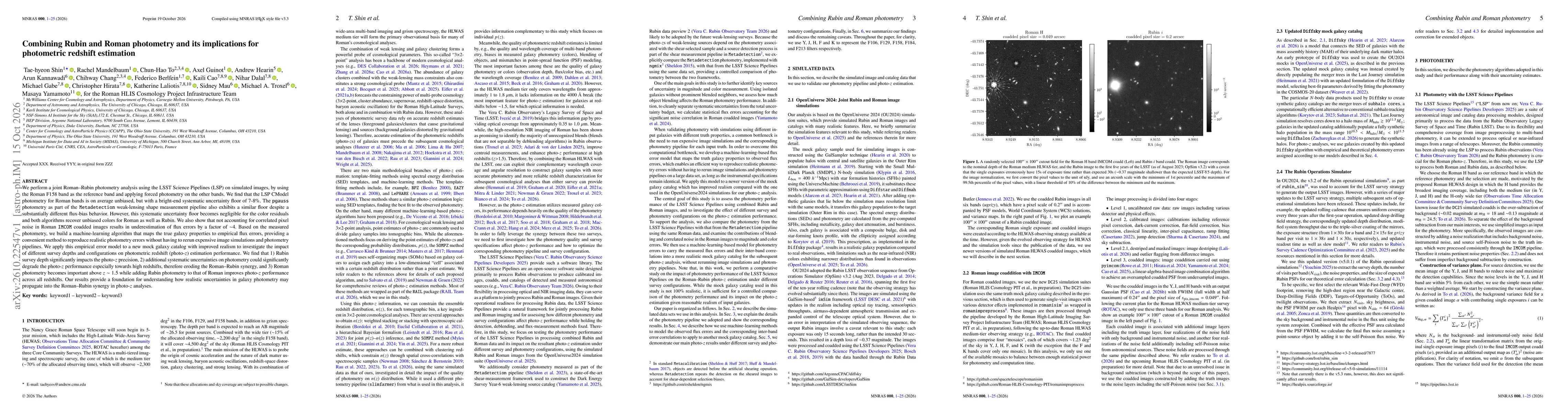 Thumbnail for Combining Rubin and Roman photometry and its implications for photometric redshift estimation