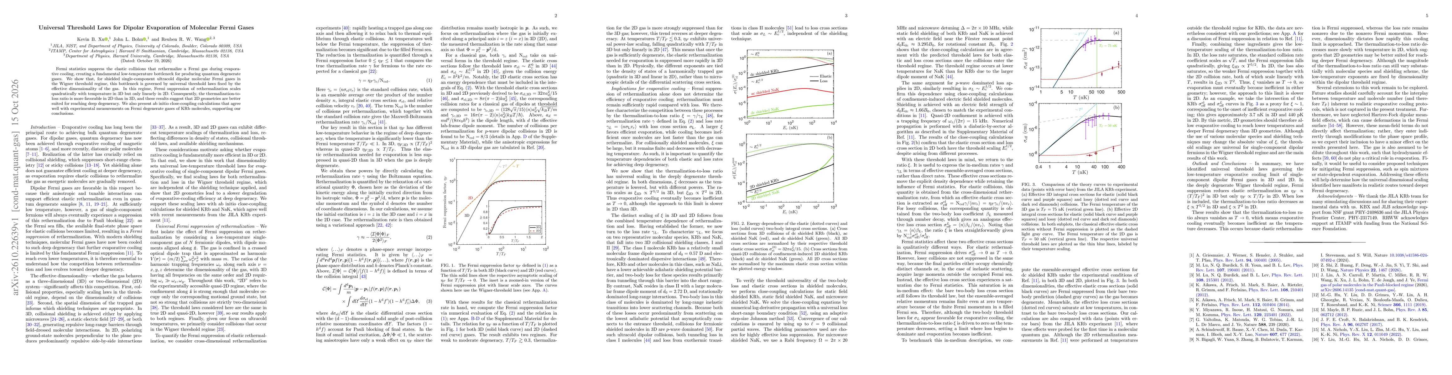 Thumbnail for Universal Threshold Laws for Dipolar Evaporation of Molecular Fermi Gases