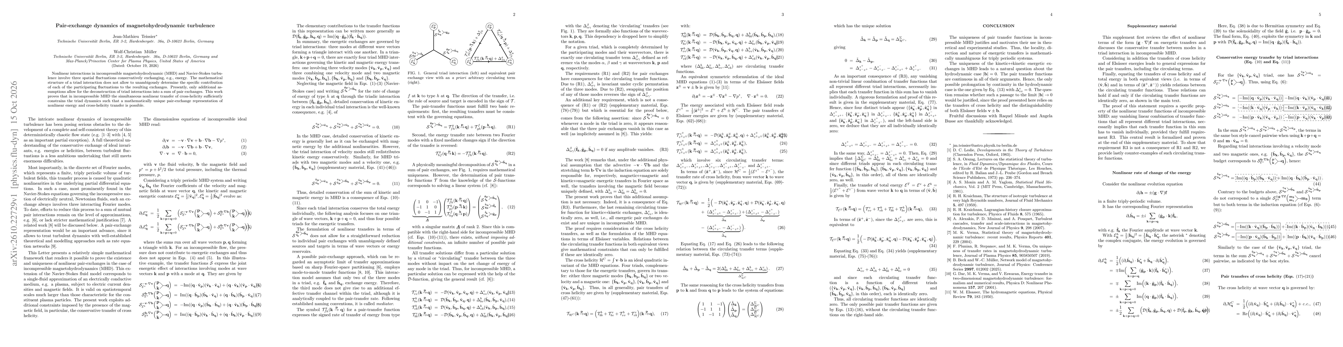 Thumbnail for Pair-exchange dynamics of magnetohydrodynamic turbulence