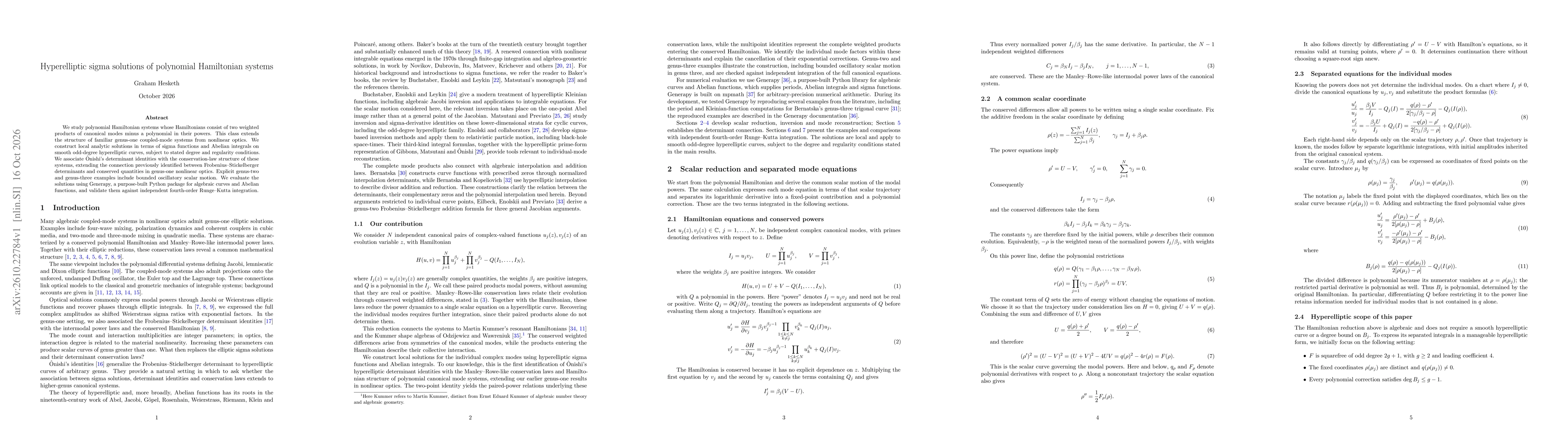 Thumbnail for Hyperelliptic sigma solutions of polynomial Hamiltonian systems