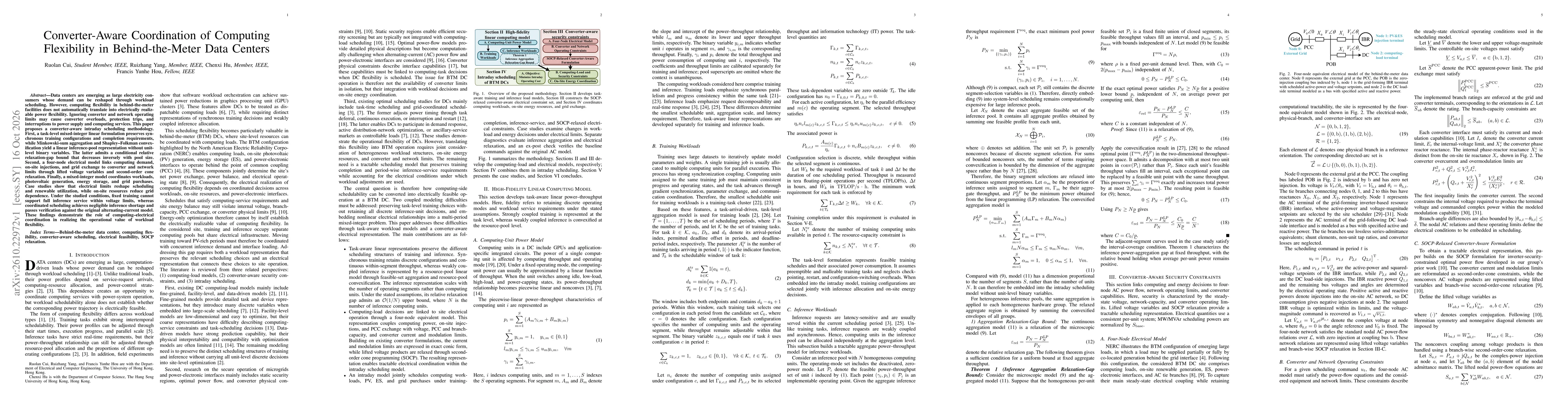 Thumbnail for Converter-Aware Coordination of Computing Flexibility in Behind-the-Meter Data Centers