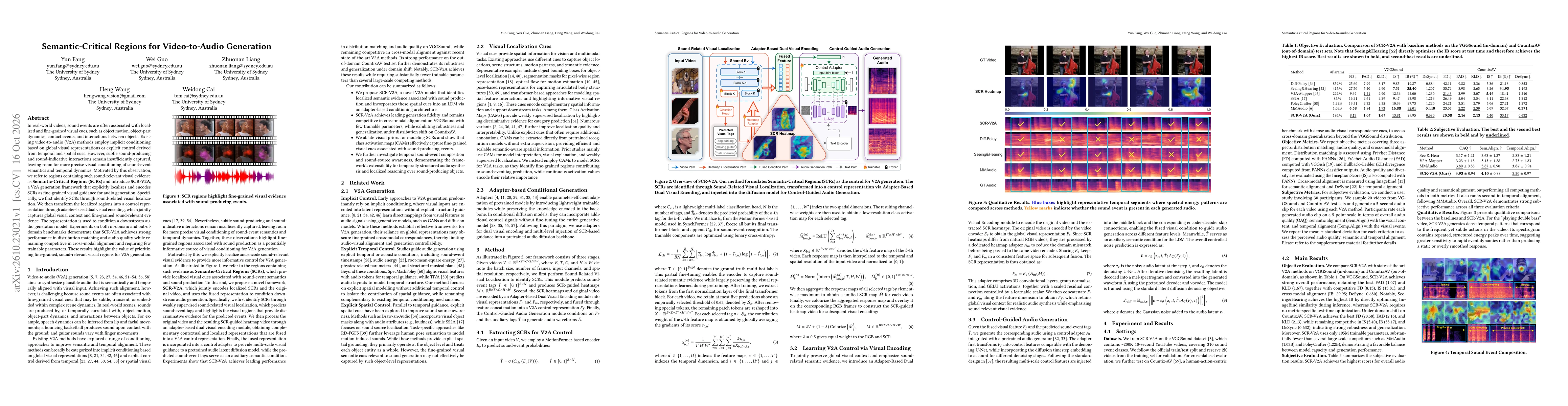 Thumbnail for Semantic-Critical Regions for Video-to-Audio Generation
