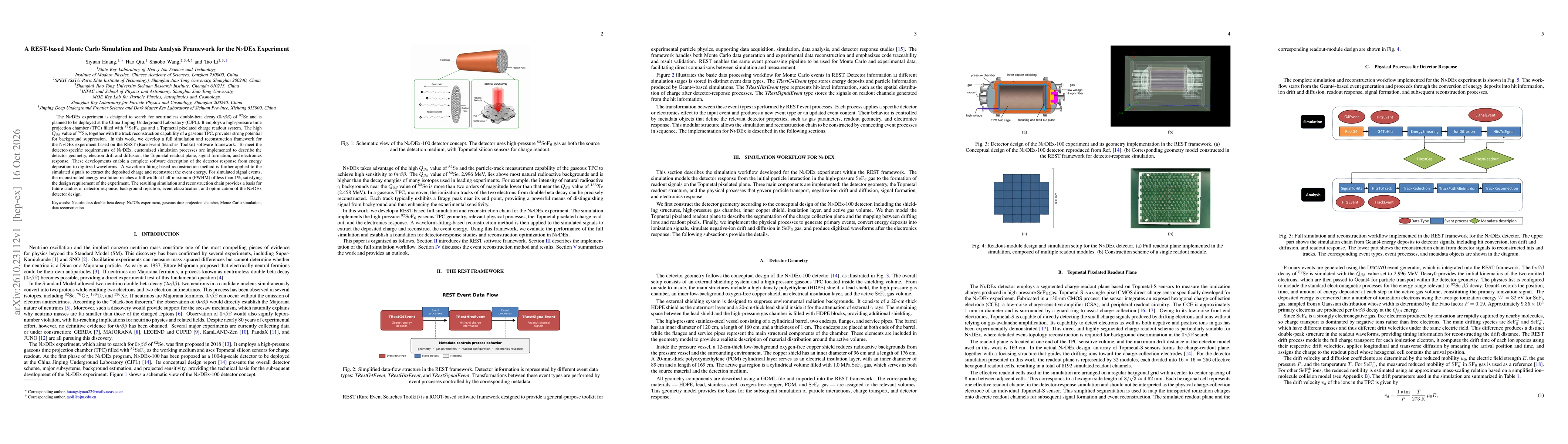 Thumbnail for A REST-based Monte Carlo Simulation and Data Analysis Framework for the N$ν$DEx Experiment