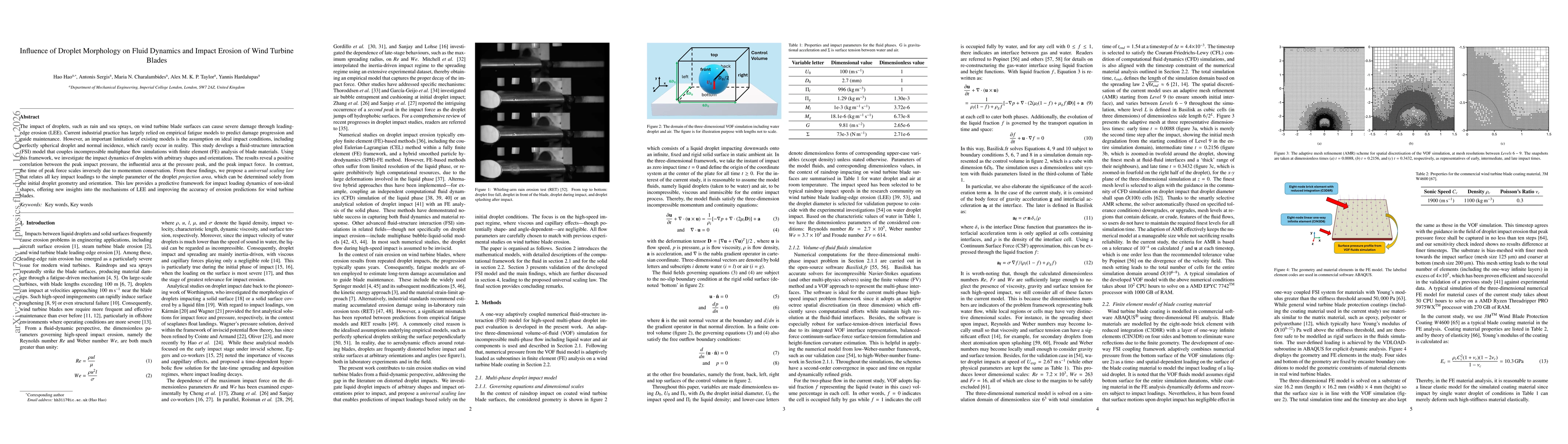 Thumbnail for Influence of Droplet Morphology on Fluid Dynamics and Impact Erosion of Wind Turbine Blades