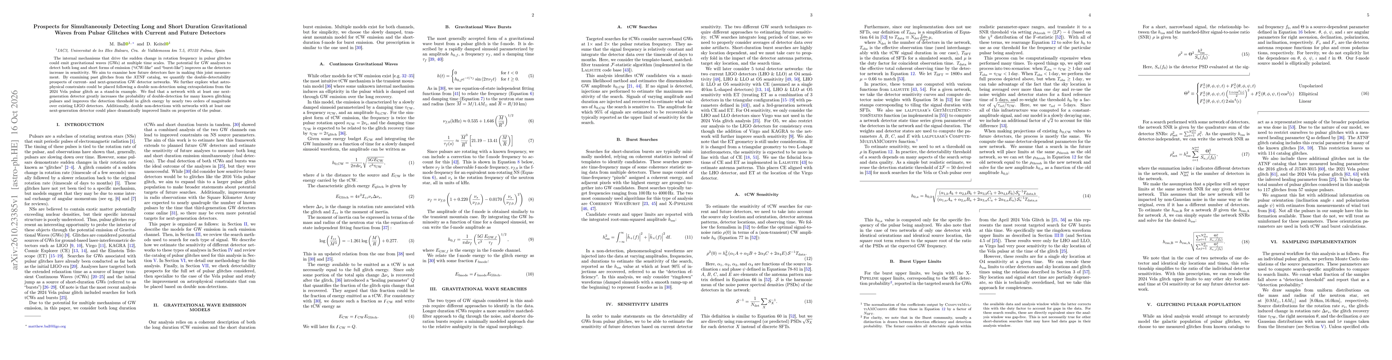 Thumbnail for Prospects for Simultaneously Detecting Long and Short Duration Gravitational Waves from Pulsar Glitches with Current and Future Detectors