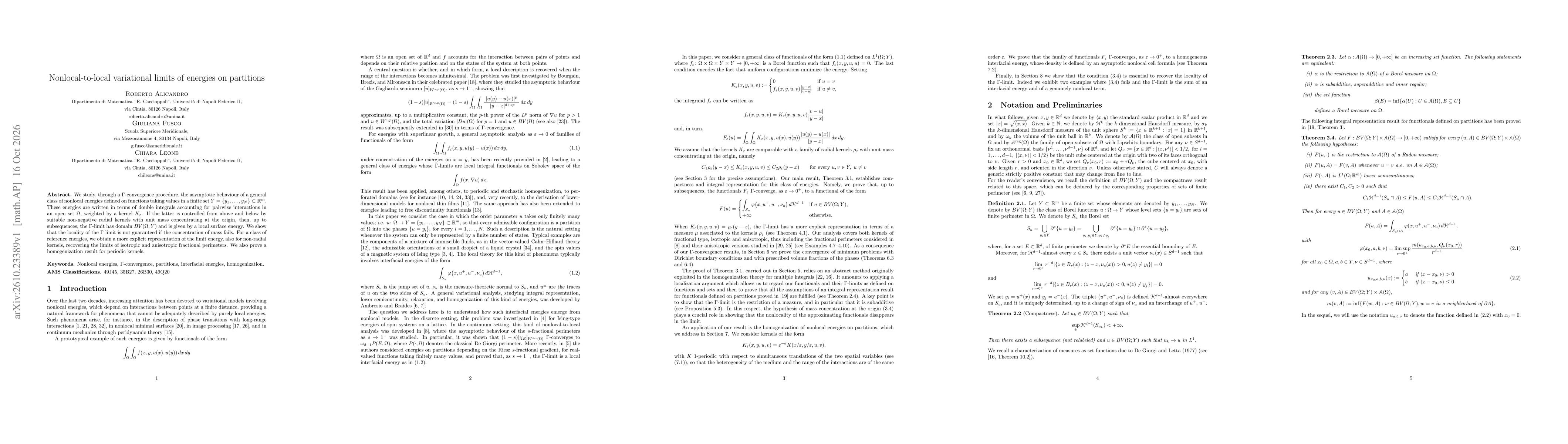 Thumbnail for Nonlocal-to-local variational limits of energies on partitions