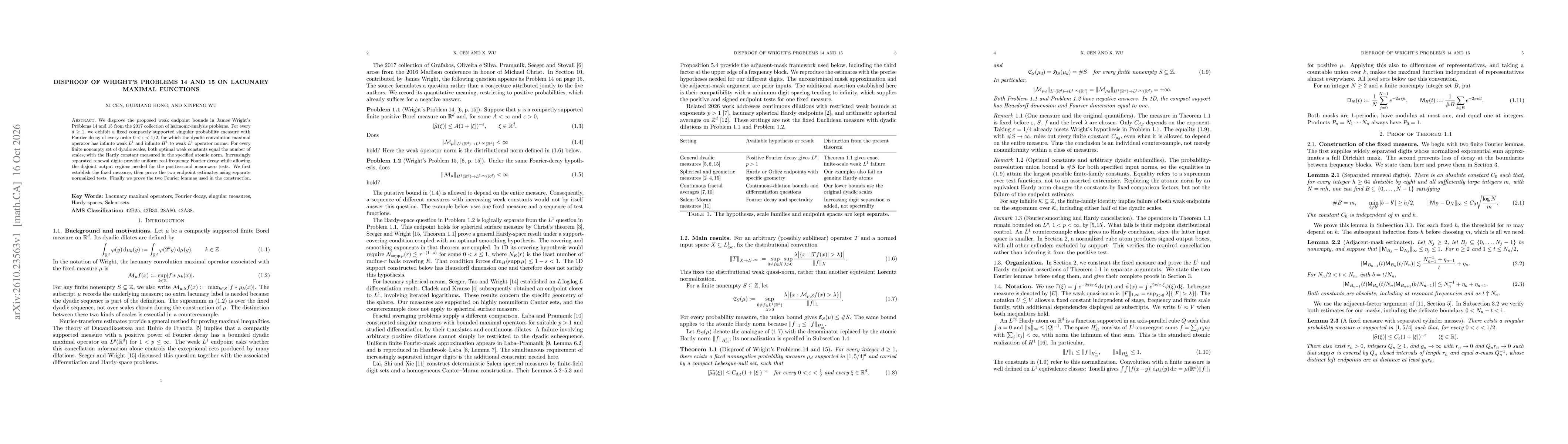 Thumbnail for Disproof of Wright's Problems 14 and 15 on lacunary maximal functions