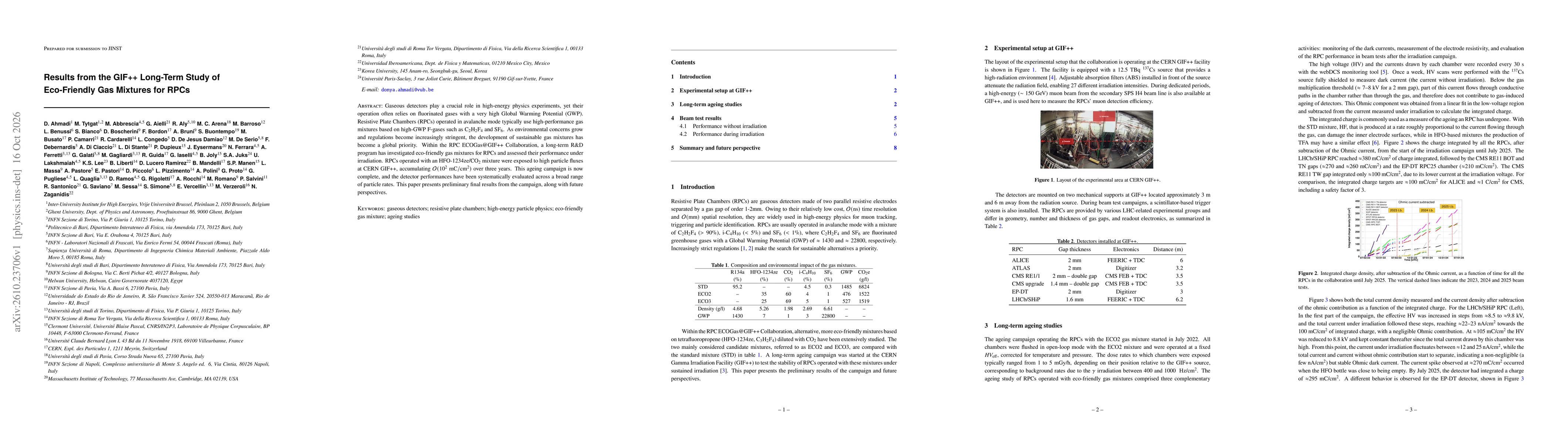 Thumbnail for Results from the GIF++ Long-Term Study of Eco-Friendly Gas Mixtures for RPCs