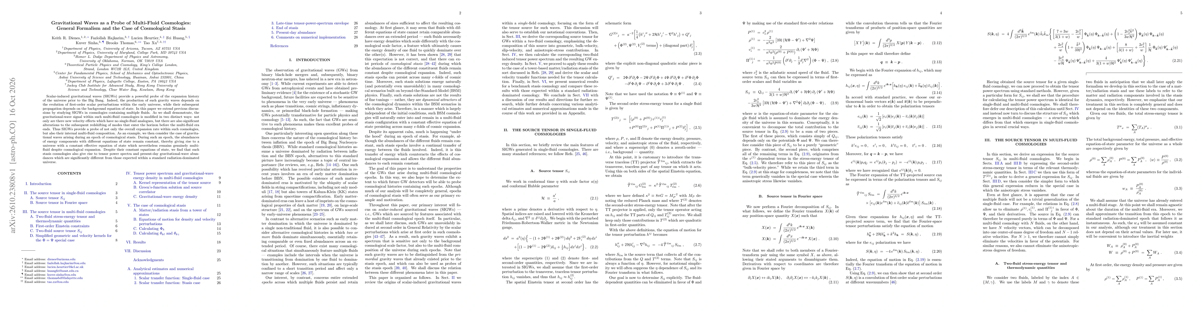 Thumbnail for Gravitational Waves as a Probe of Multi-Fluid Cosmologies: General Formalism and the Case of Cosmological Stasis