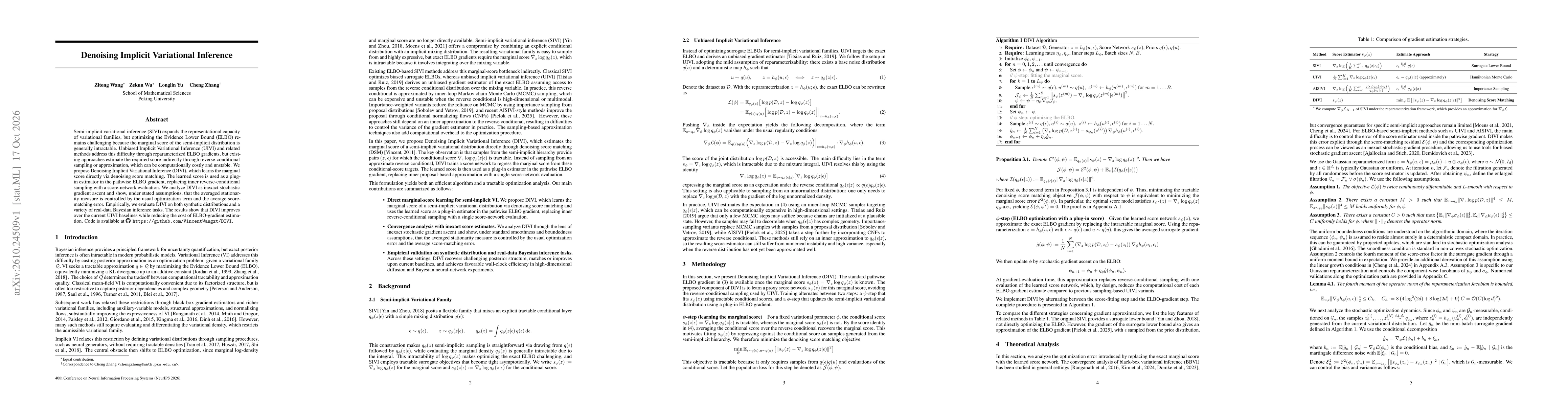 Thumbnail for Denoising Implicit Variational Inference