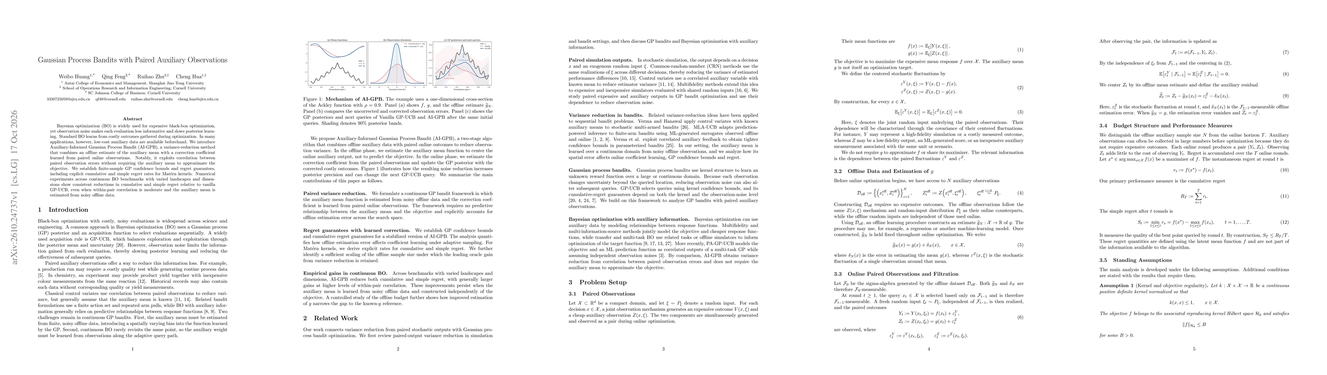 Thumbnail for Gaussian Process Bandits with Paired Auxiliary Observations