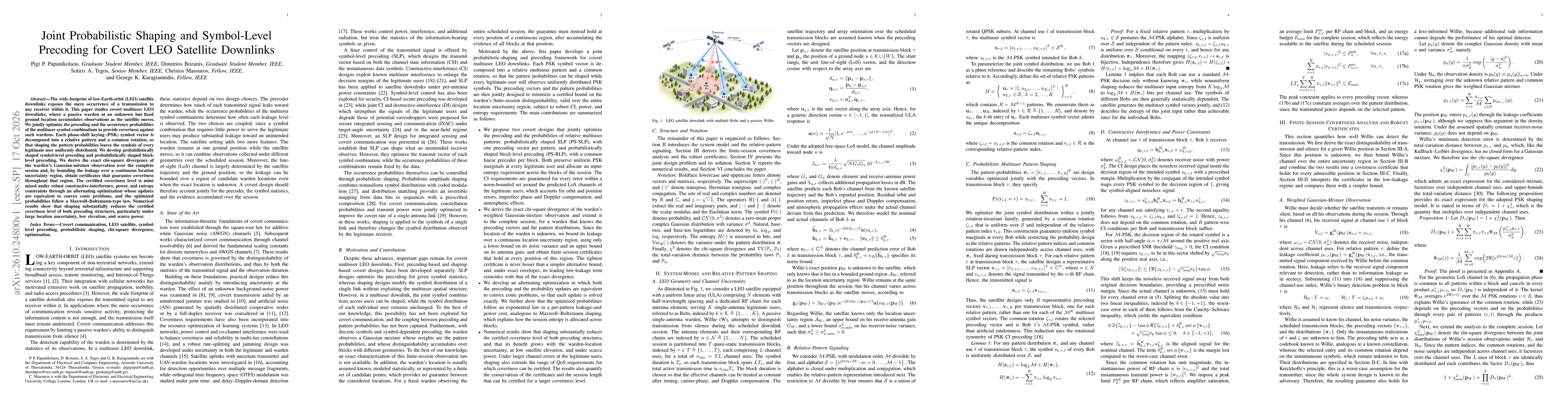 Thumbnail for Joint Probabilistic Shaping and Symbol-Level Precoding for Covert LEO Satellite Downlinks