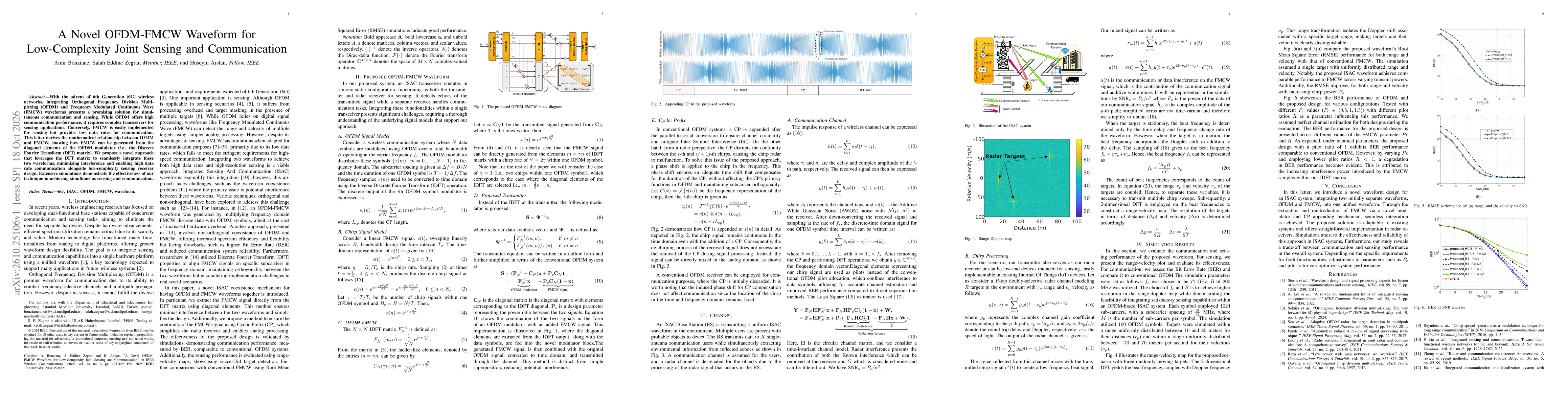Thumbnail for A Novel OFDM-FMCW Waveform for Low-Complexity Joint Sensing and Communication