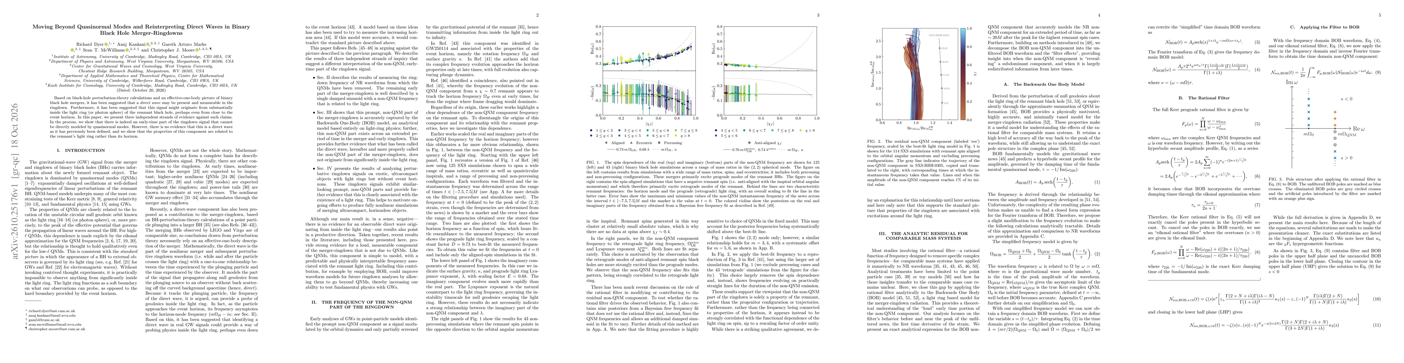 Thumbnail for Moving Beyond Quasinormal Modes and Reinterpreting Direct Waves in Binary Black Hole Merger-Ringdowns