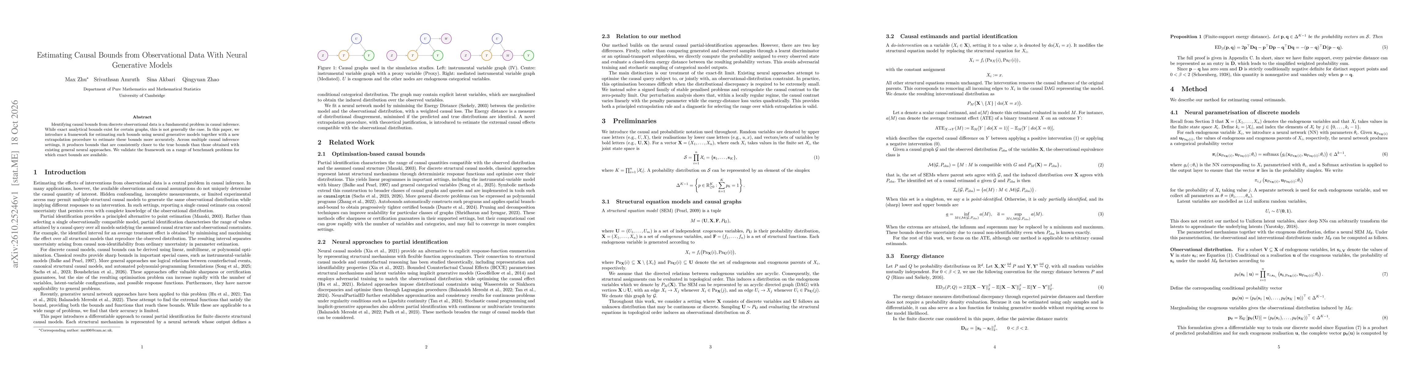 Thumbnail for Estimating Causal Bounds from Observational Data With Neural Generative Models