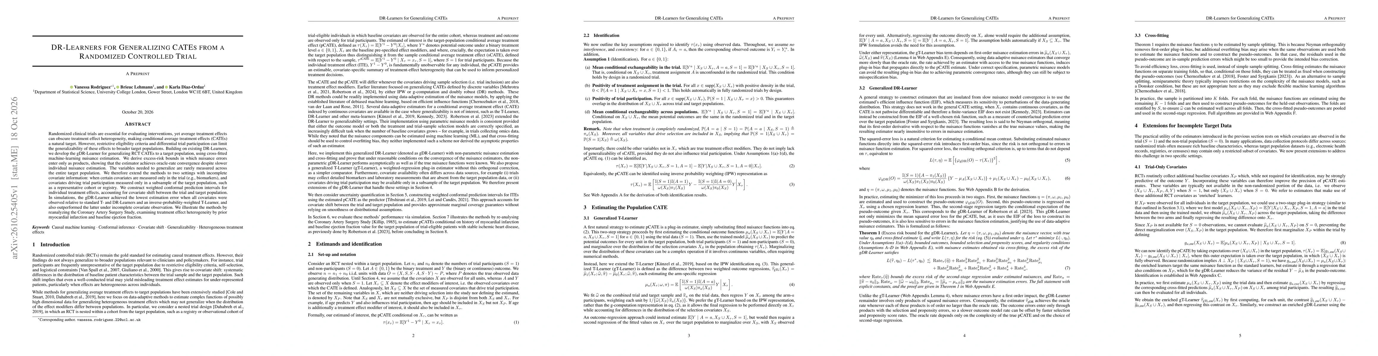 Thumbnail for DR-Learners for Generalizing CATEs from a Randomized Controlled Trial