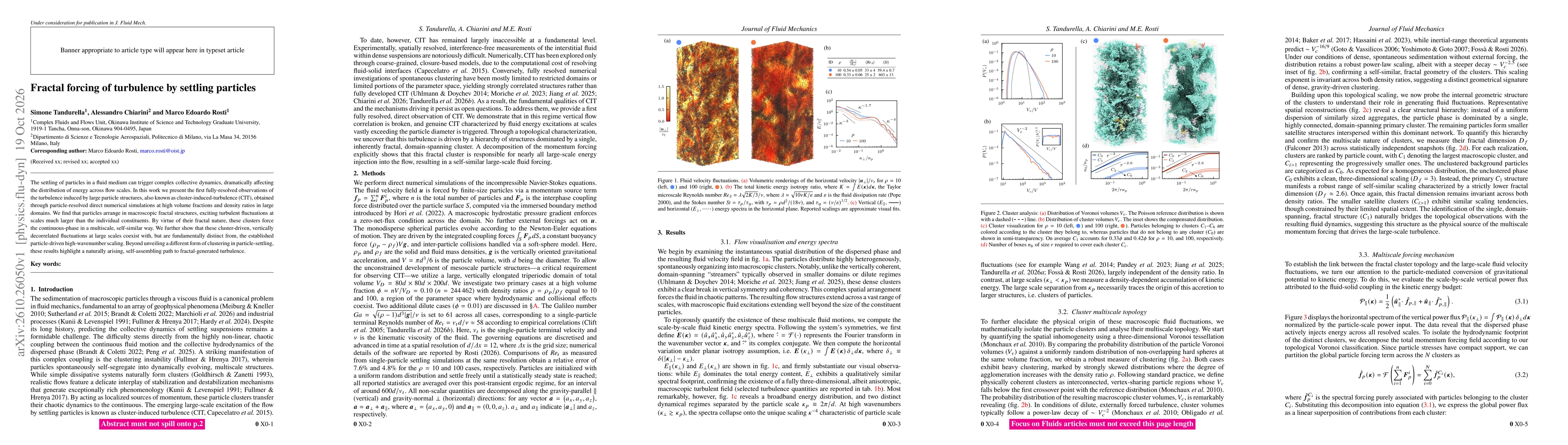 Thumbnail for Fractal forcing of turbulence by settling particles