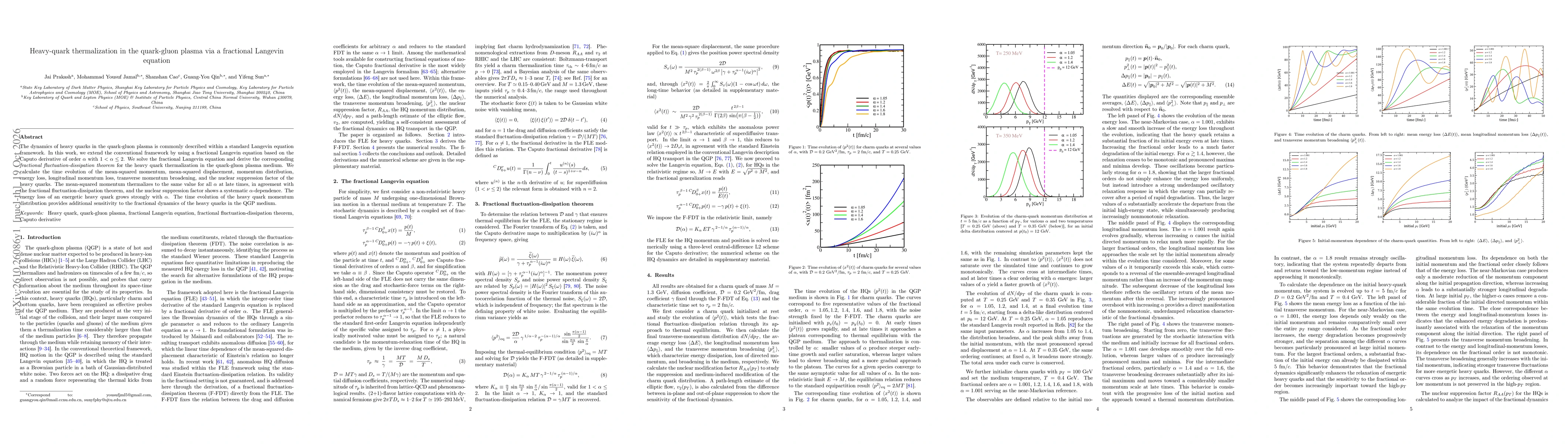 Thumbnail for Heavy-quark thermalization in the quark-gluon plasma via a fractional Langevin equation