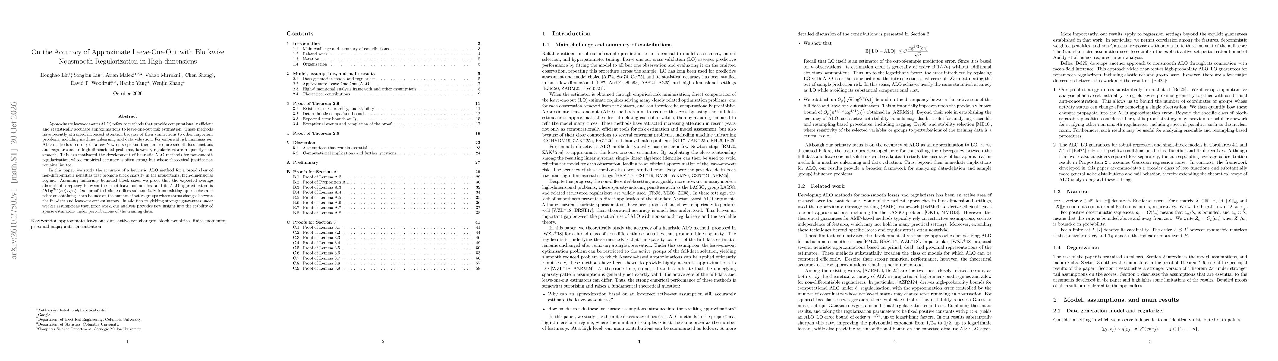 Thumbnail for On the Accuracy of Approximate Leave-One-Out with Blockwise Nonsmooth Regularization in High-dimensions
