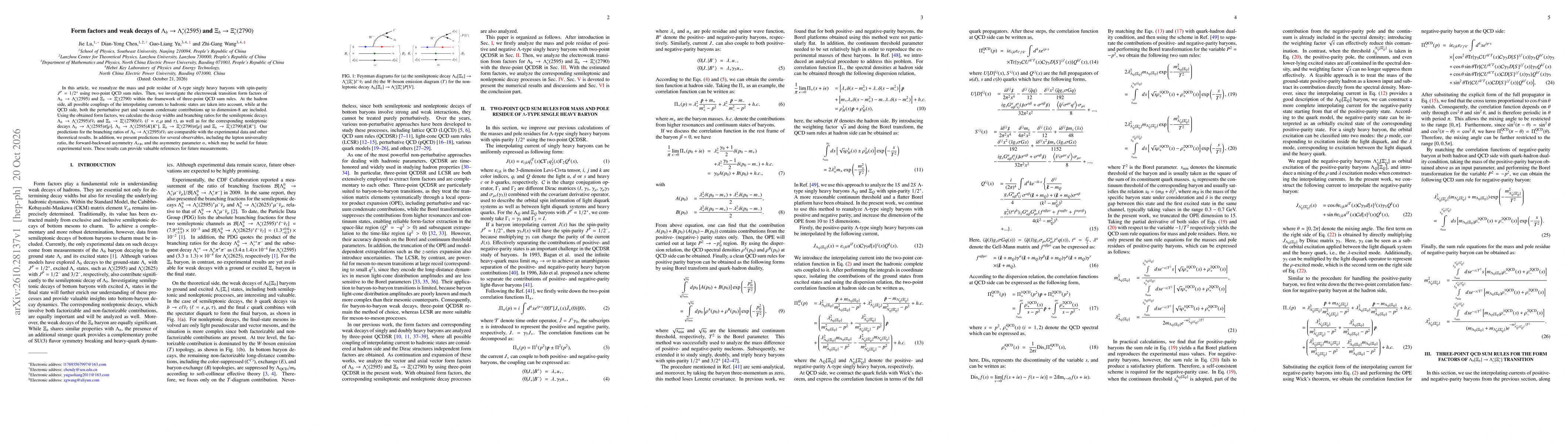 Thumbnail for Form factors and weak decays of $Λ_b\toΛ_c^*(2595)$ and $Ξ_b\toΞ_c^*(2790)$