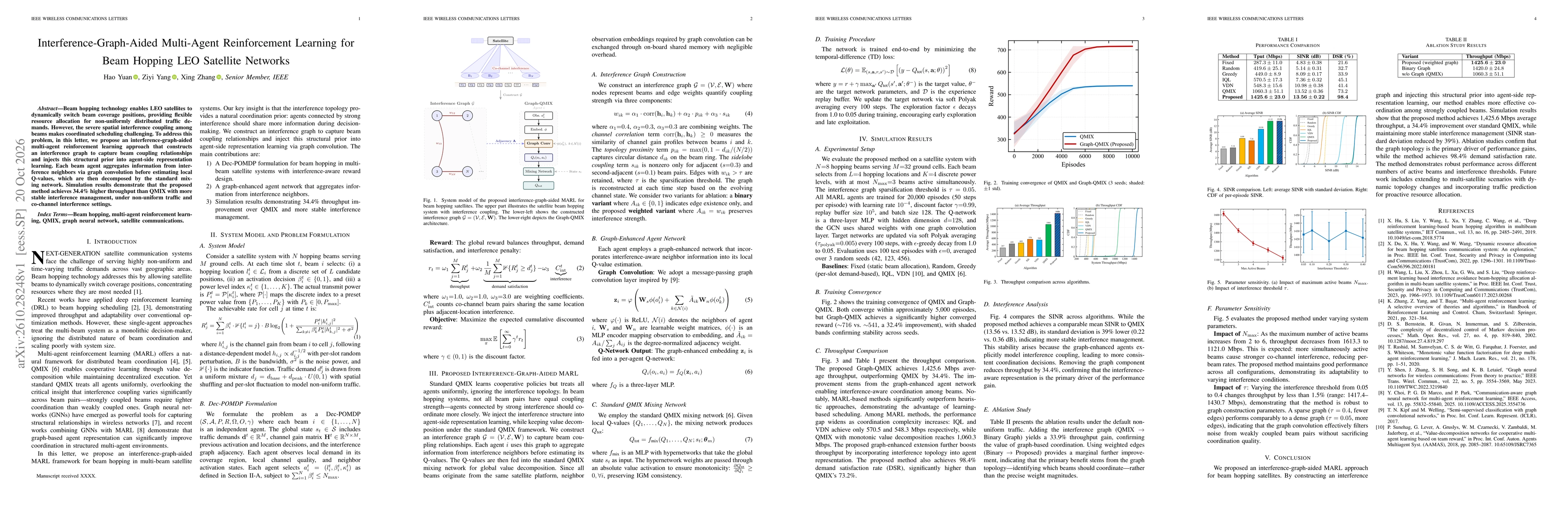 Thumbnail for Interference-Graph-Aided Multi-Agent Reinforcement Learning for Beam Hopping LEO Satellite Networks