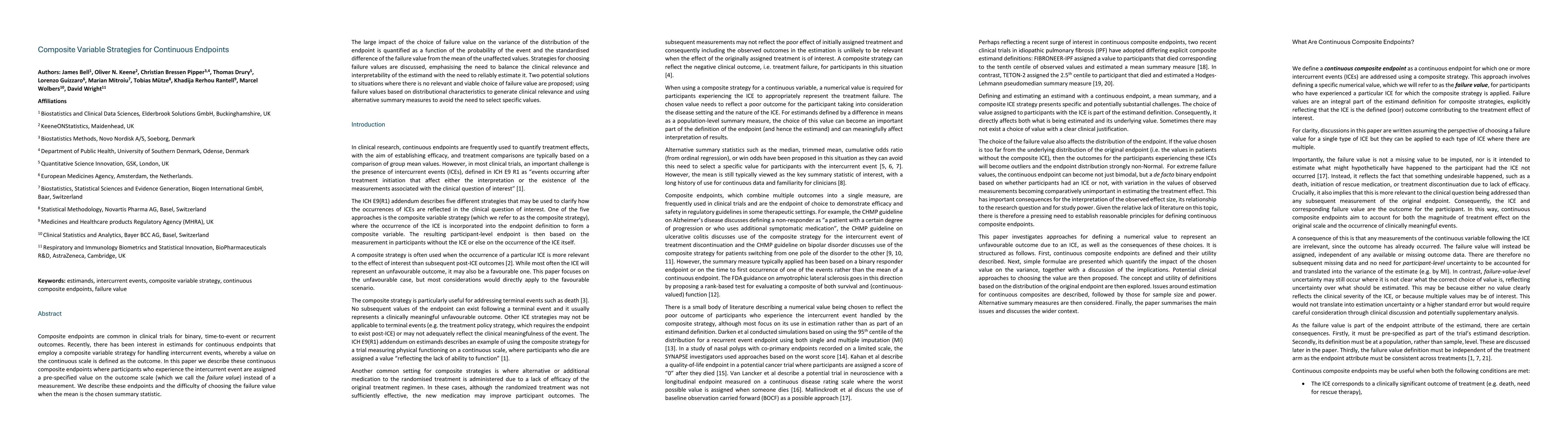 Thumbnail for Composite Variable Strategies for Continuous Endpoints