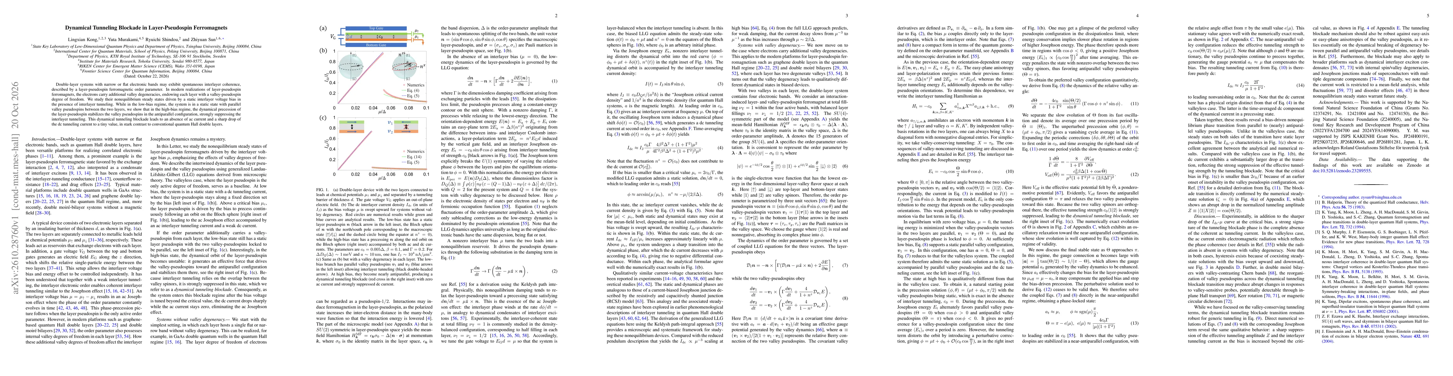 Thumbnail for Dynamical Tunneling Blockade in Layer-Pseudospin Ferromagnets