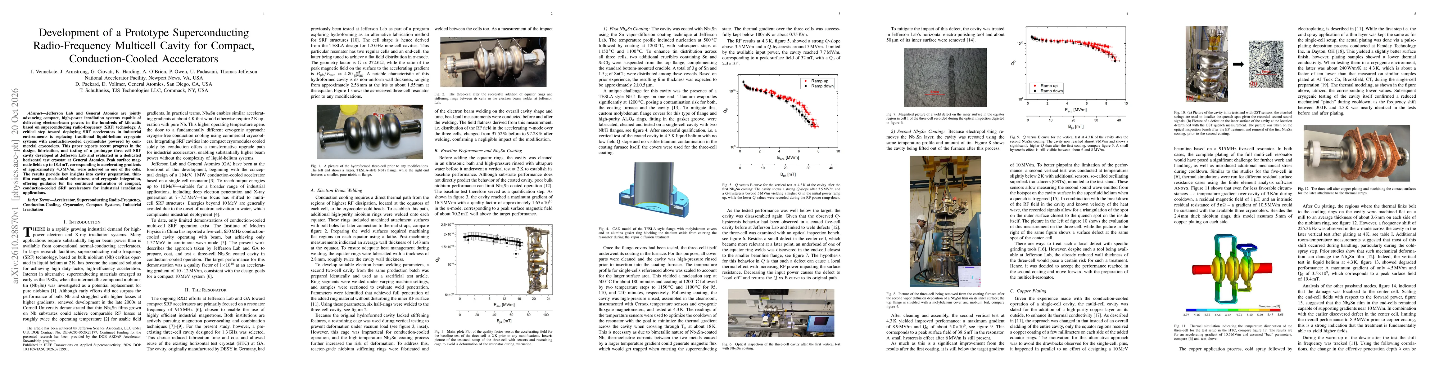 Thumbnail for Development of a Prototype Superconducting Radio-Frequency Multicell Cavity for Compact, Conduction-Cooled Accelerators
