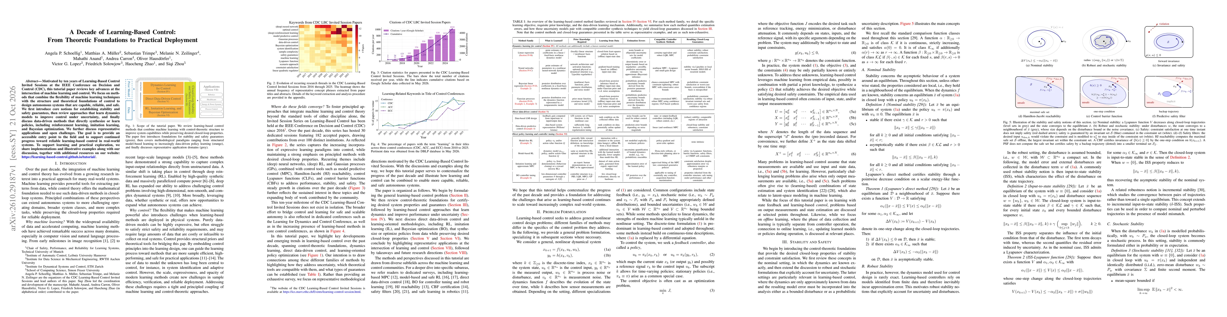 Thumbnail for A Decade of Learning-Based Control: From Theoretic Foundations to Practical Deployment
