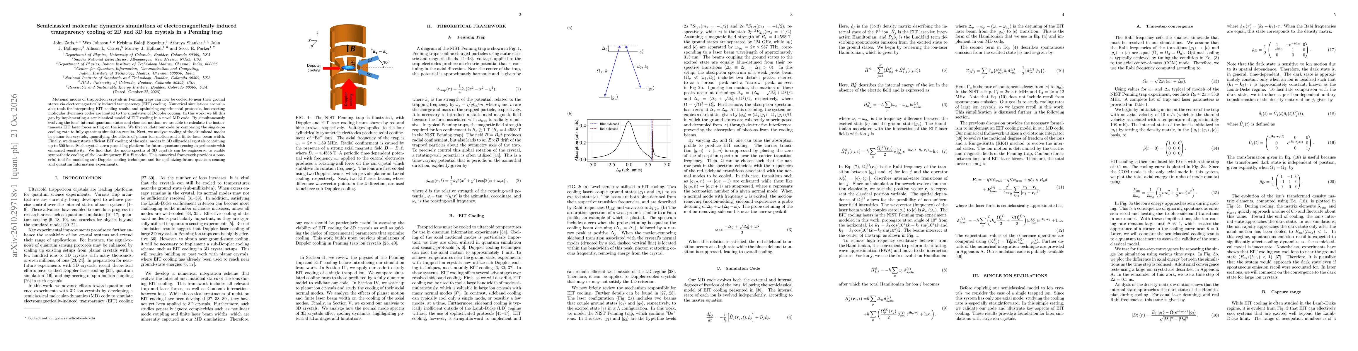 Thumbnail for Semiclassical molecular dynamics simulations of electromagnetically induced transparency cooling of 2D and 3D ion crystals in a Penning trap