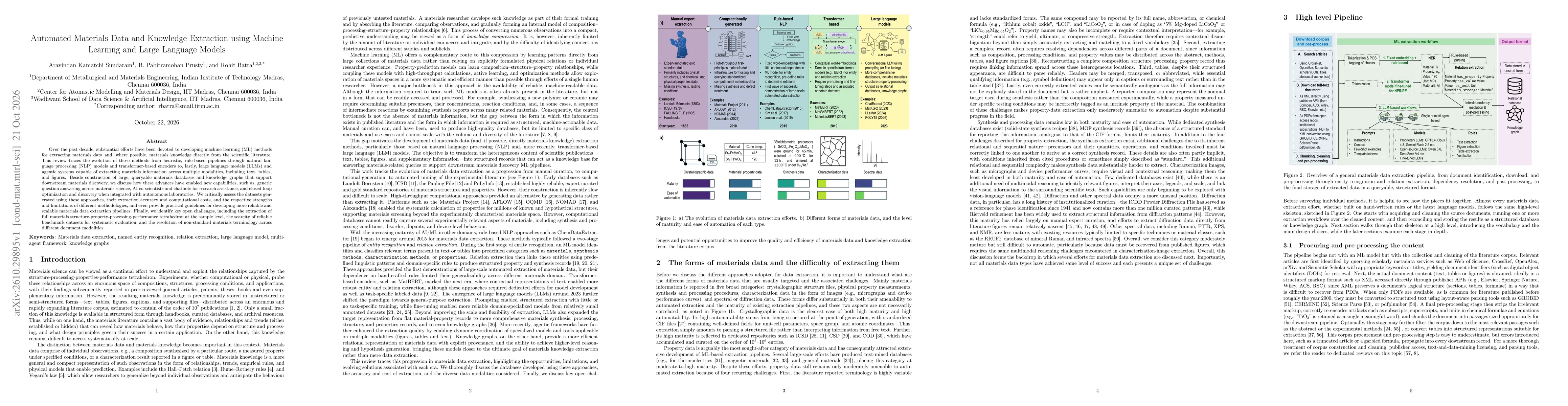 Thumbnail for Automated Materials Data and Knowledge Extraction using Machine Learning and Large Language Models