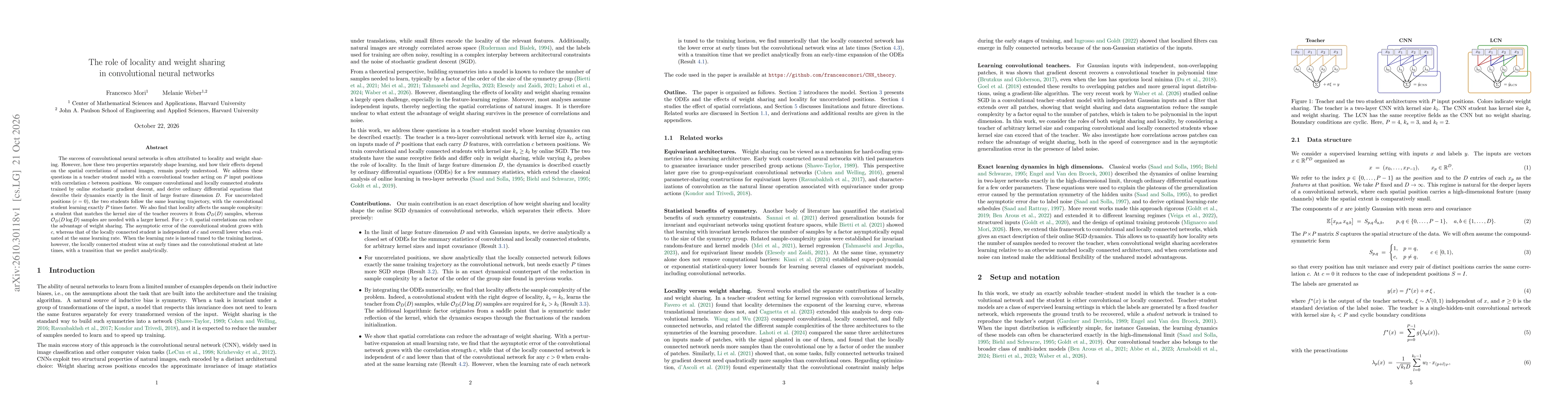 Thumbnail for The role of locality and weight sharing in convolutional neural networks