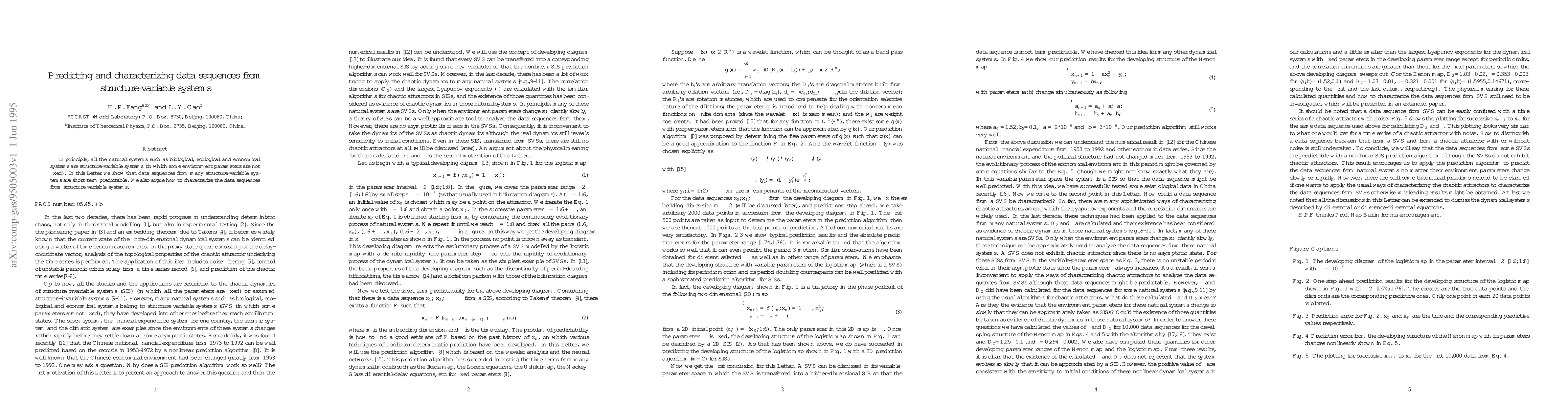 Thumbnail for Predicting and characterizing data sequences from structure-variable
  systems