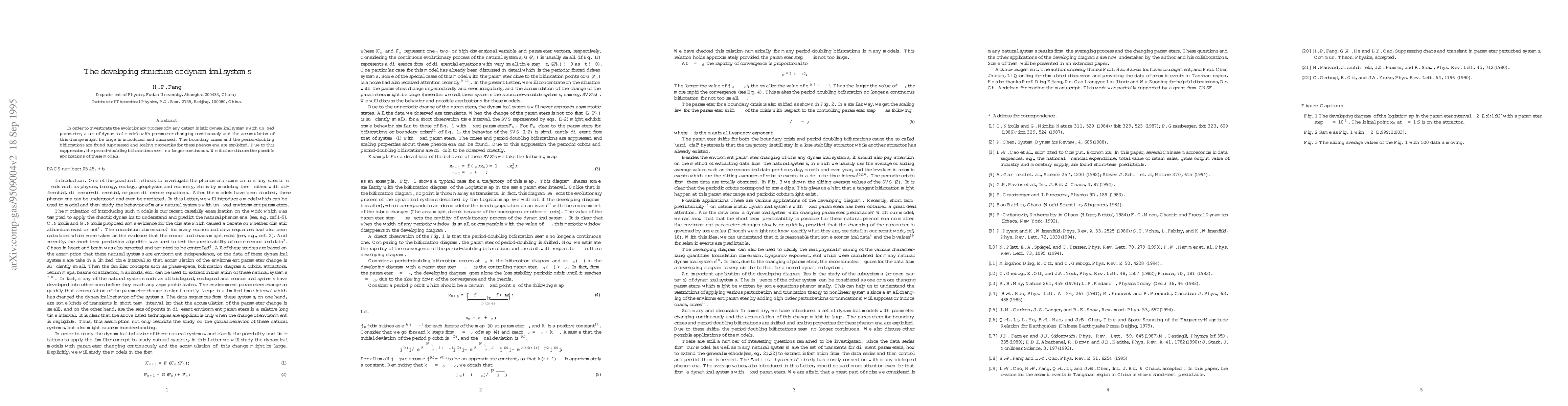 Thumbnail for The developing structure of dynamical systems