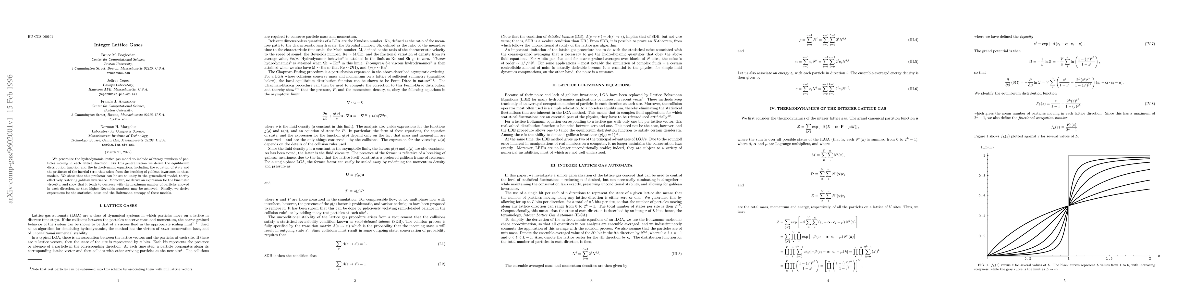 Thumbnail for Integer Lattice Gases