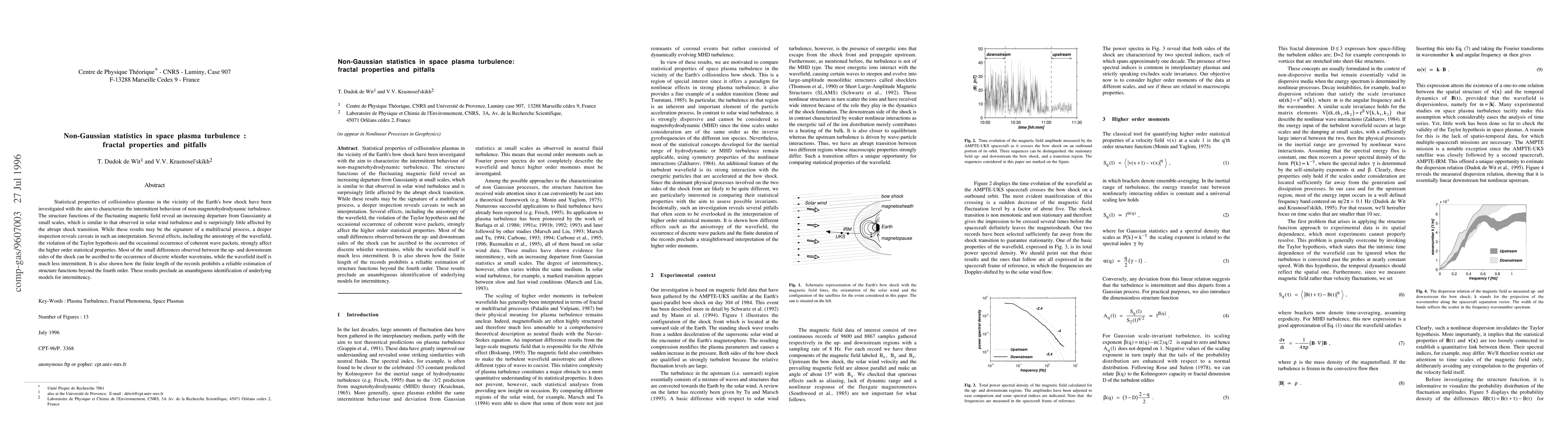 Thumbnail for Non-Gaussian statistics in space plasma turbulence, fractal properties
  and pitfalls