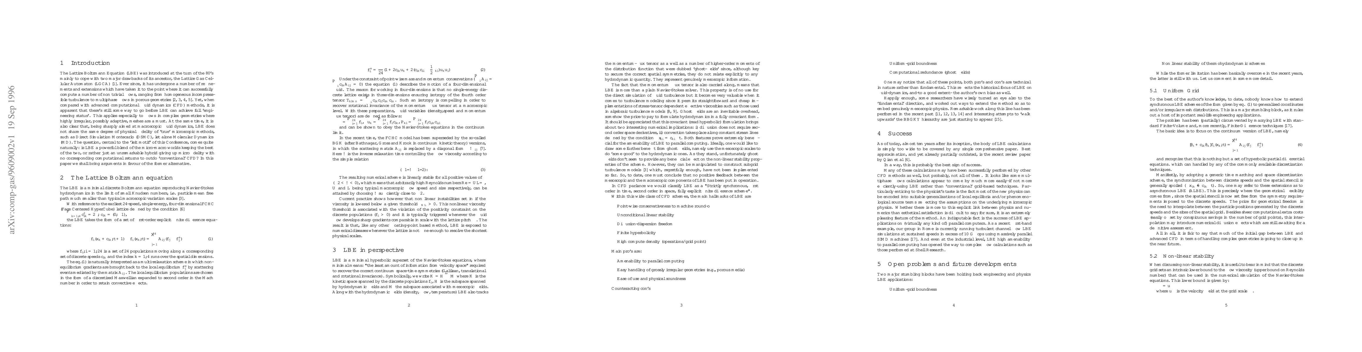 Thumbnail for Lattice Boltzmann Equation: Failure or Success?