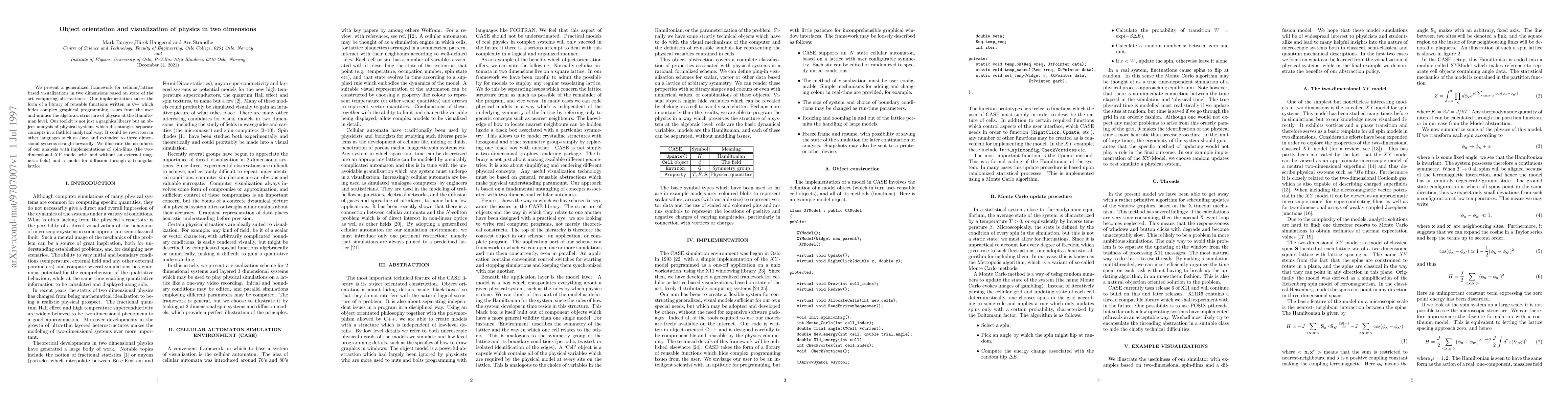 Thumbnail for Object orientation and visualization of physics in two dimensions