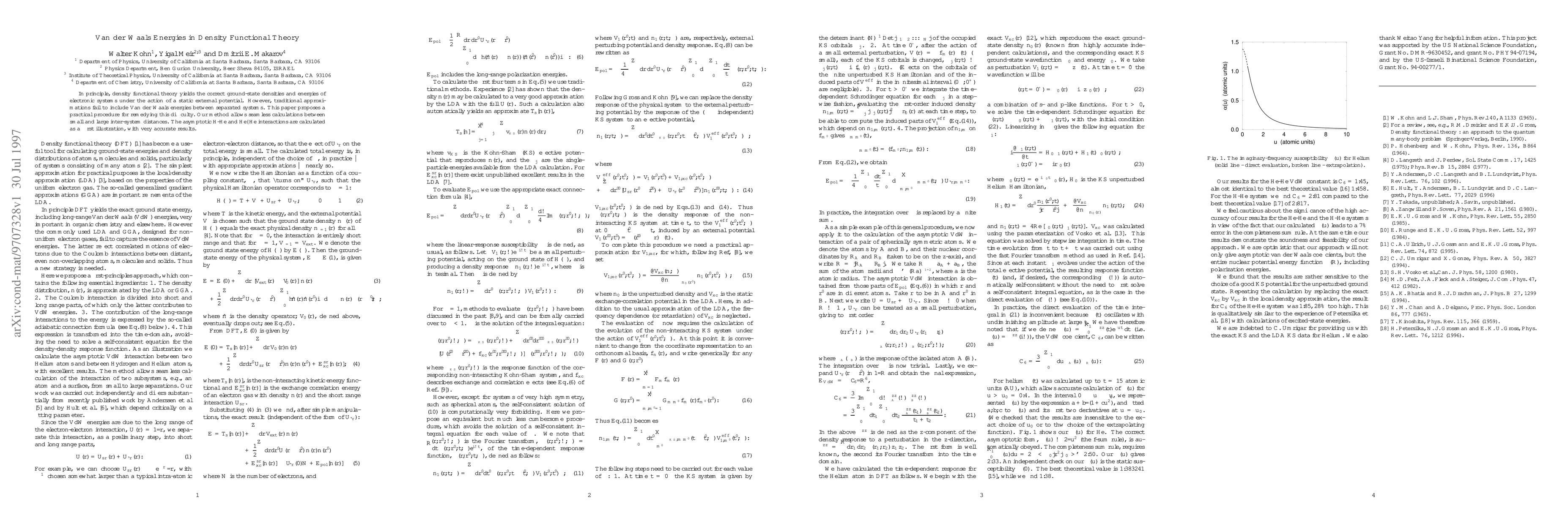 Thumbnail for Van der Waals Energies in Density Functional Theory
