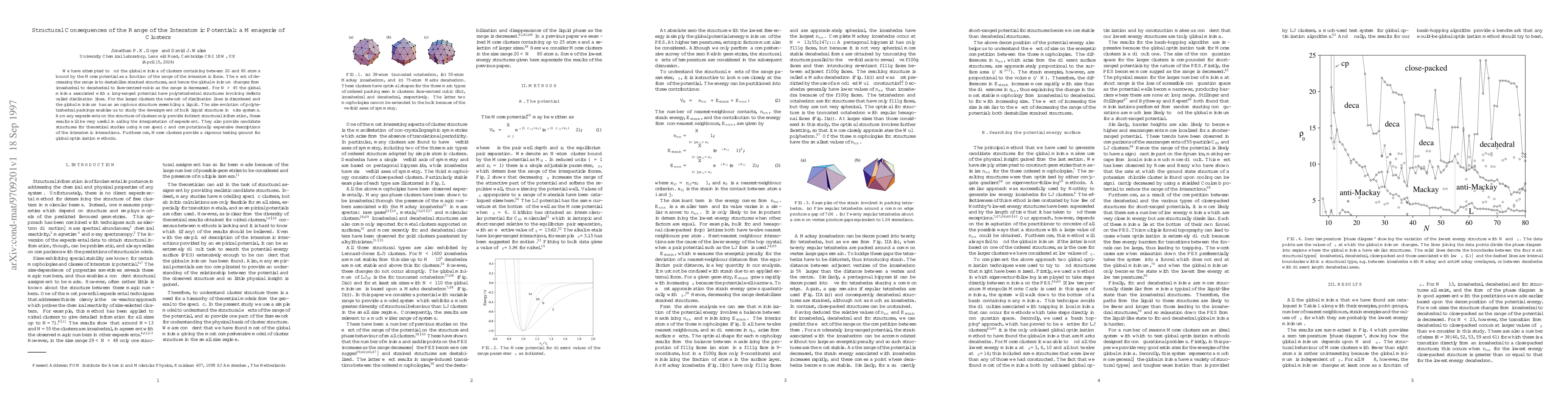 Thumbnail for Structural Consequences of the Range of the Interatomic Potential: a
  Menagerie of Clusters
