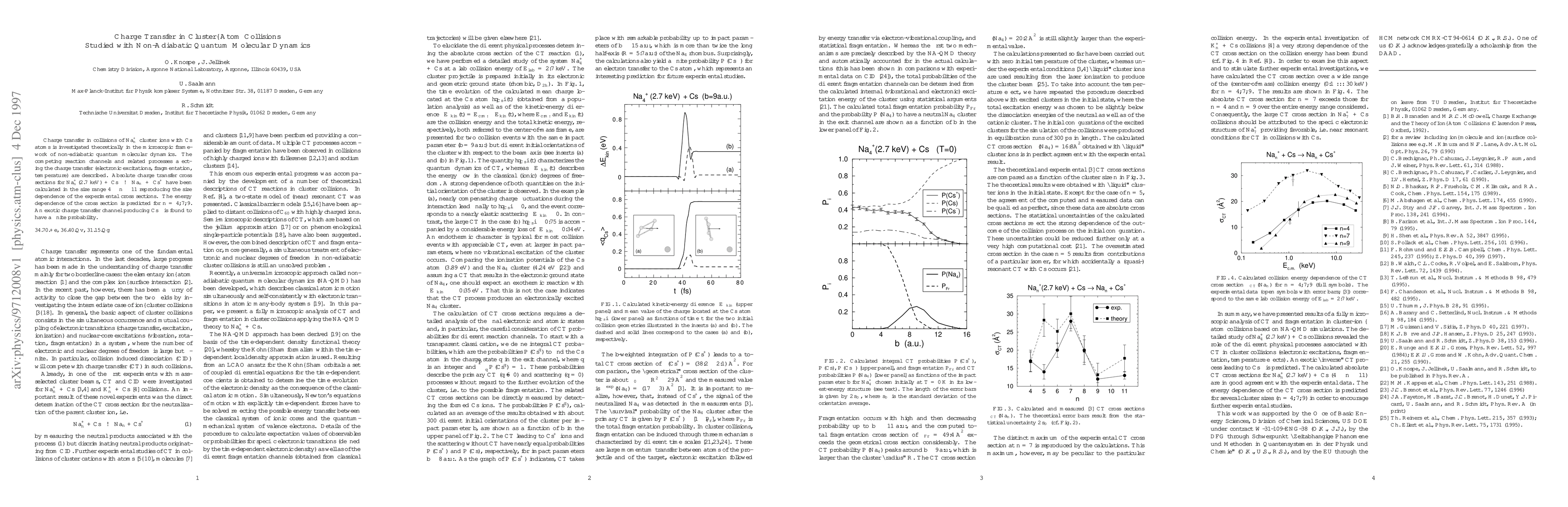 Thumbnail for Charge Transfer in Cluster-Atom Collisions Studied with Non-Adiabatic
  Quantum Molecular Dynamics