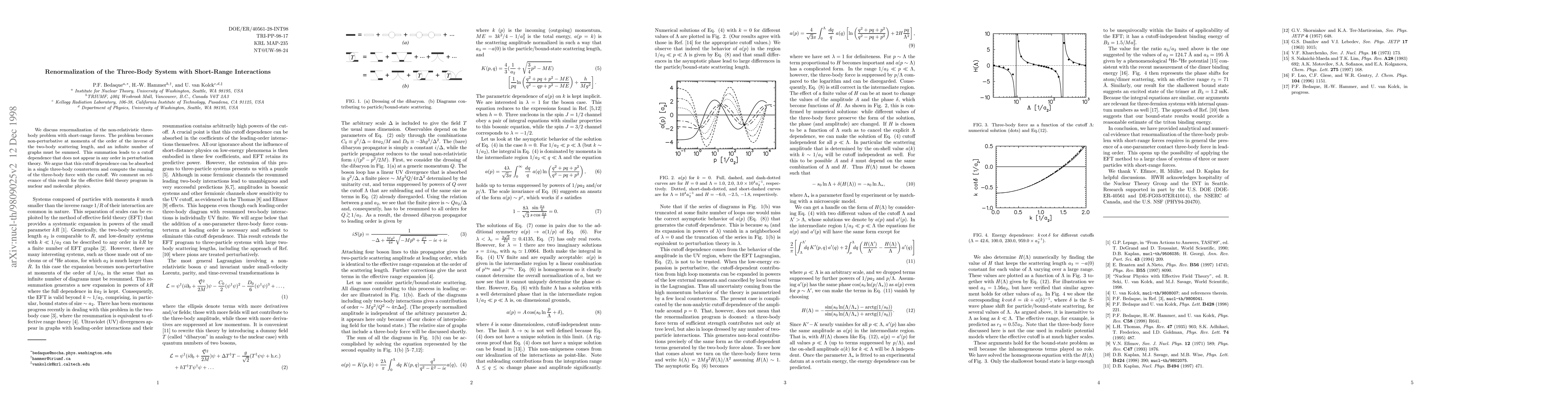Thumbnail for Renormalization of the Three-Body System with Short-Range Interactions