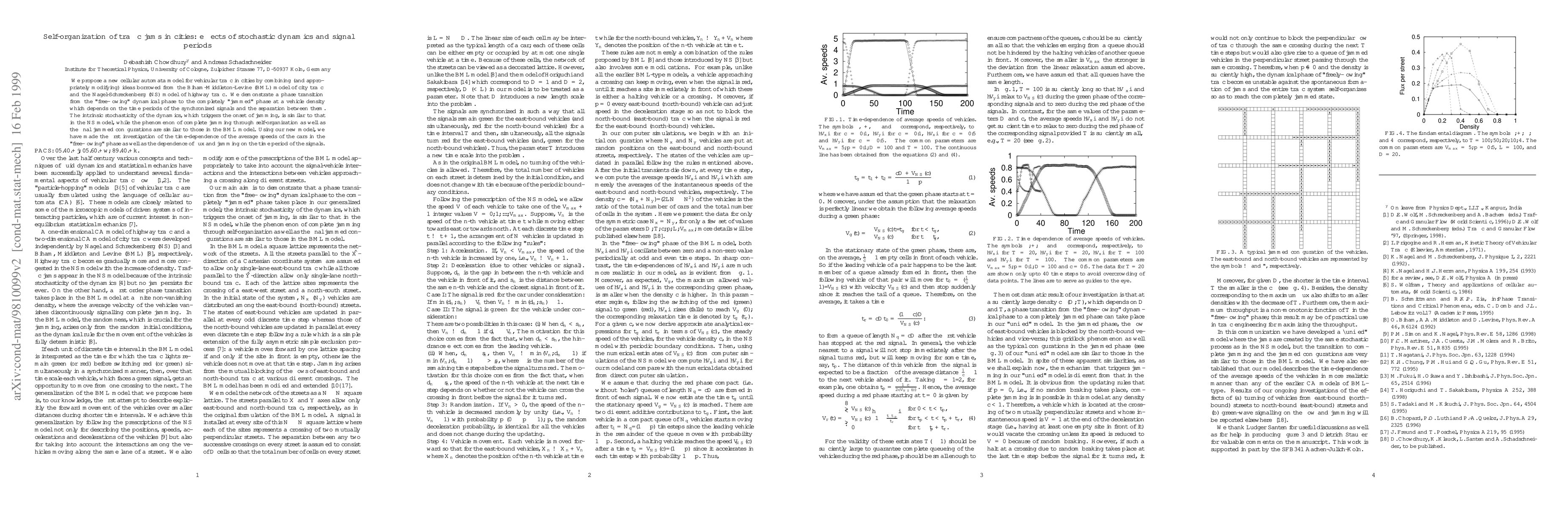 Thumbnail for Self-organization of traffic jams in cities: effects of stochastic
  dynamics and signal periods