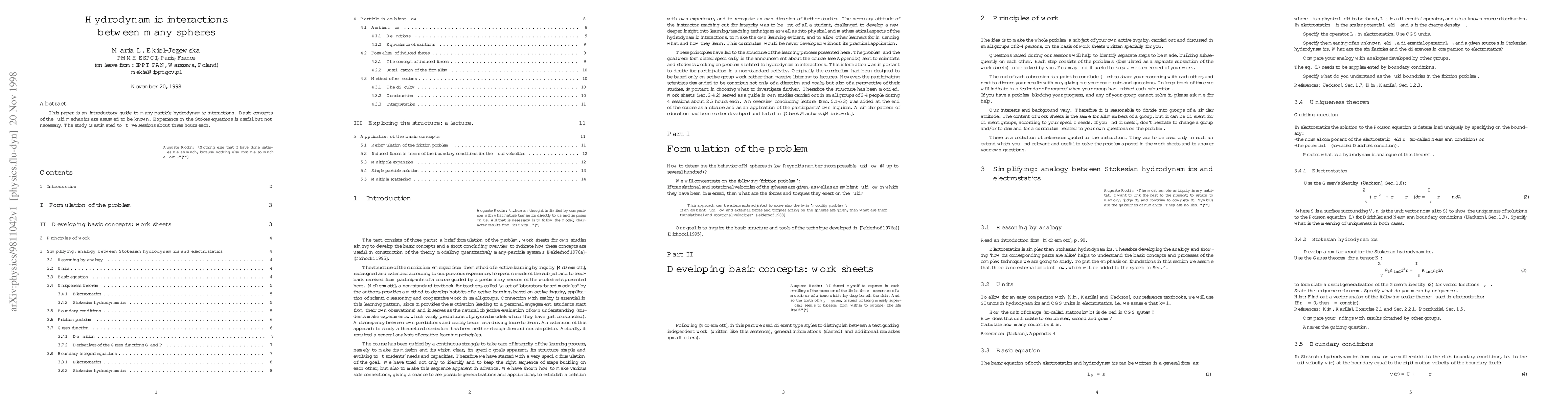 Thumbnail for Hydrodynamic interactions betweem many spheres
