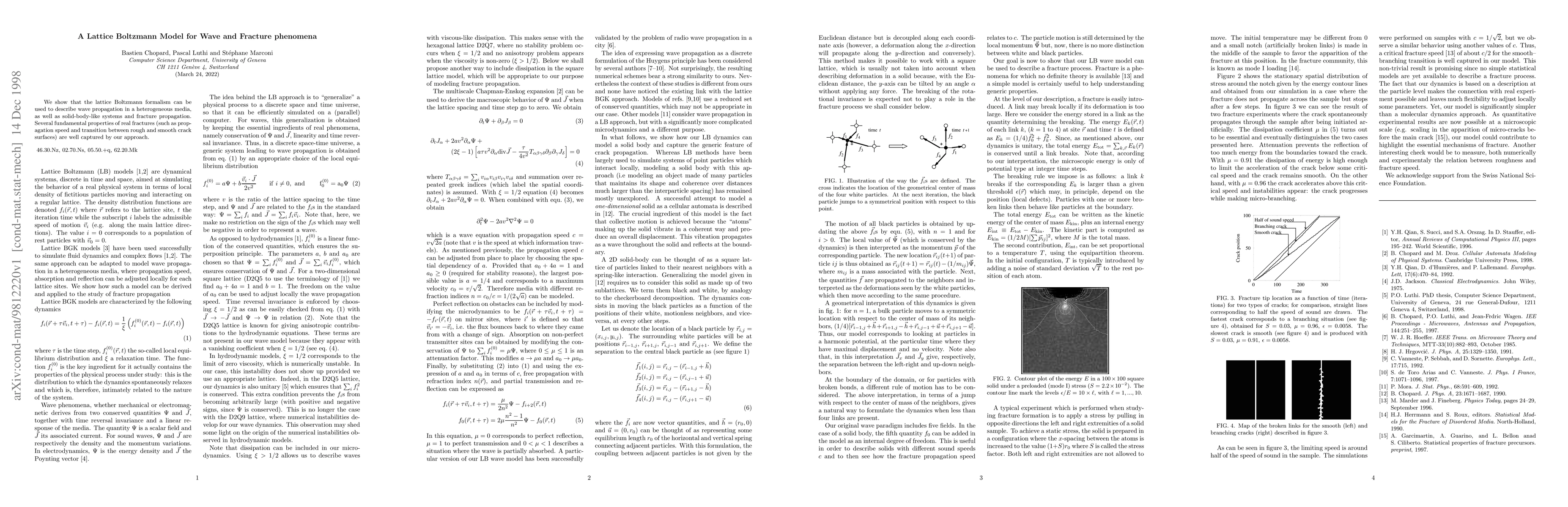 Thumbnail for A Lattice Boltzmann Model for Wave and Fracture phenomena