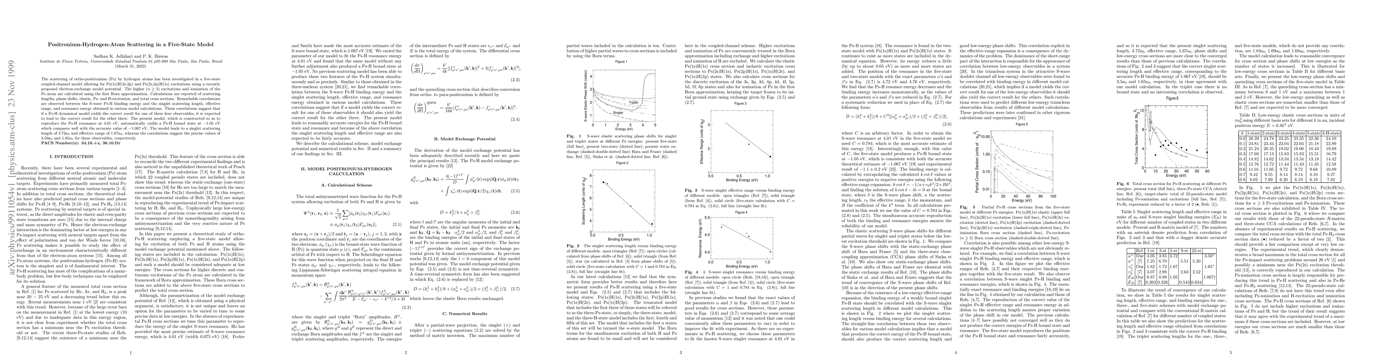 Thumbnail for Positronium-hydrogen-atom scattering in a five-state model