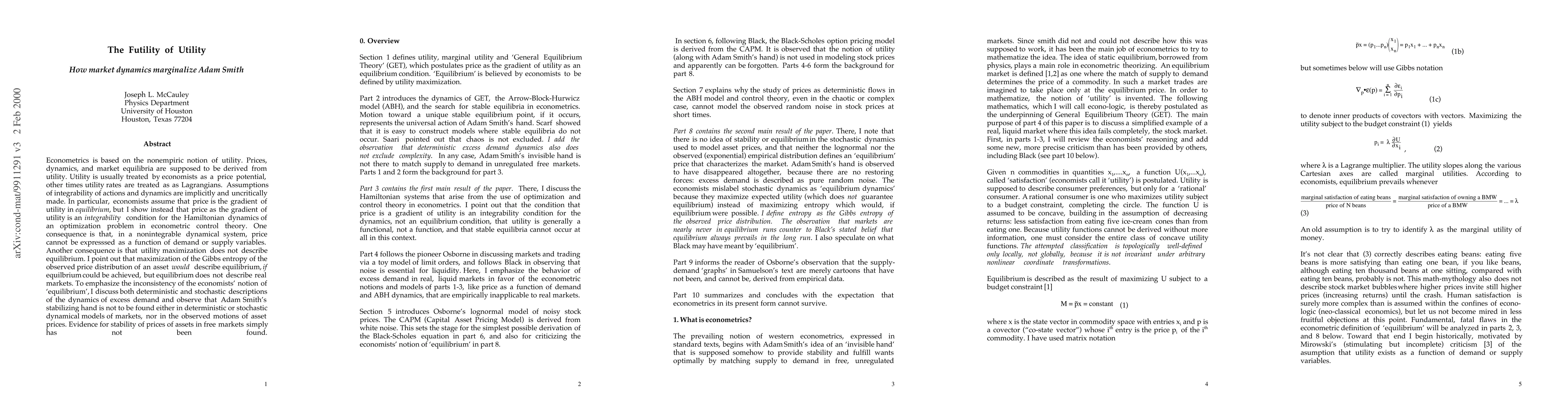 Thumbnail for The Futility of Utility: how market dynamics marginalize Adam Smith